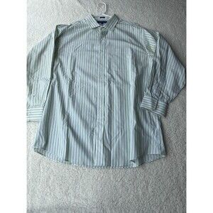 Tommy Hilfiger 17.5 32/33 Regular Fit Wrinkle Free Dress Shirt White 100% Cotton